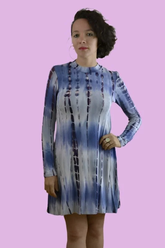 Bamboo Tie Dye Jersey Dress - Indigo