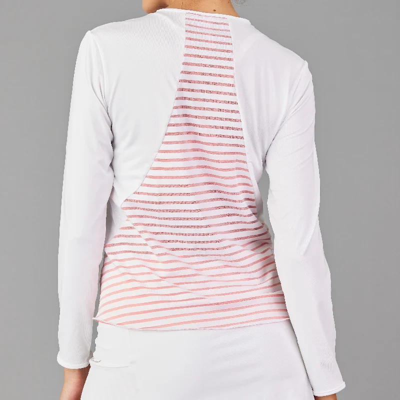 Harmony Long-Sleeve Top (white stripe)