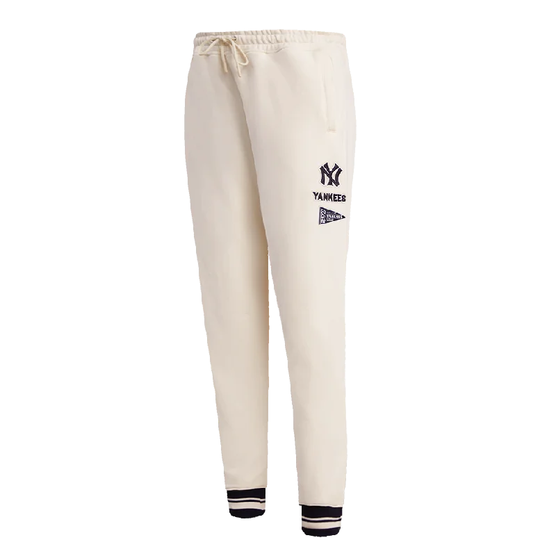 MLB NEW YORK YANKEES RETRO CLASSIC WOMEN'S SWEATPANT (EGGSHELL/ MIDNIGHT NAVY)