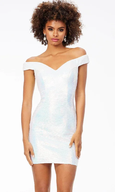 Ashley Lauren 4522 - Off-Shoulder Sequin Cocktail Dress