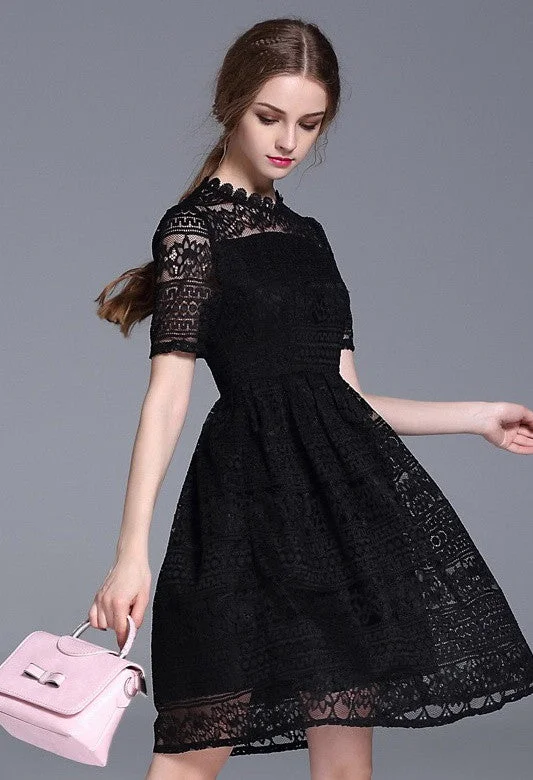 All-Over Lace Midi Dress