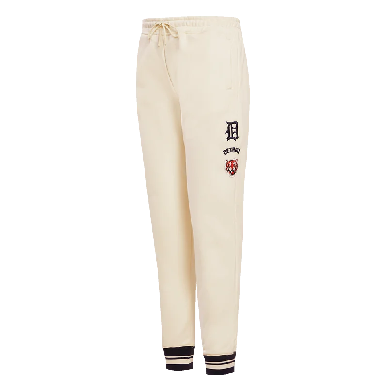 MLB DETROIT TIGERS RETRO CLASSIC WOMEN'S RIB SWEATPANT (EGGSHELL/MIDNIGHT NAVY)