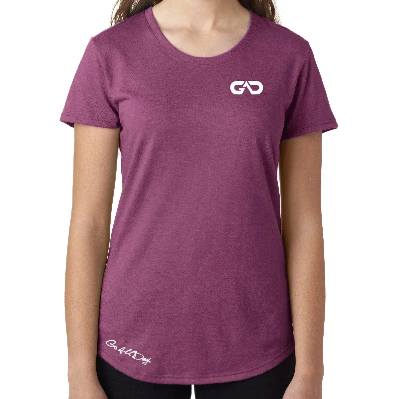 Women's GO ALL DAY Infinity Logo TriBlend Tee (Rasberry)