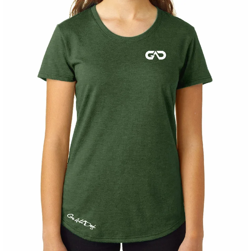 Women's GO ALL DAY Infinity Logo TriBlend Tee (Forest Green)