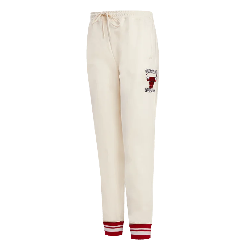 NBA CHICAGO BULLS RETRO CLASSIC WOMEN'S SWEATPANT (EGGSHELL/ RED)