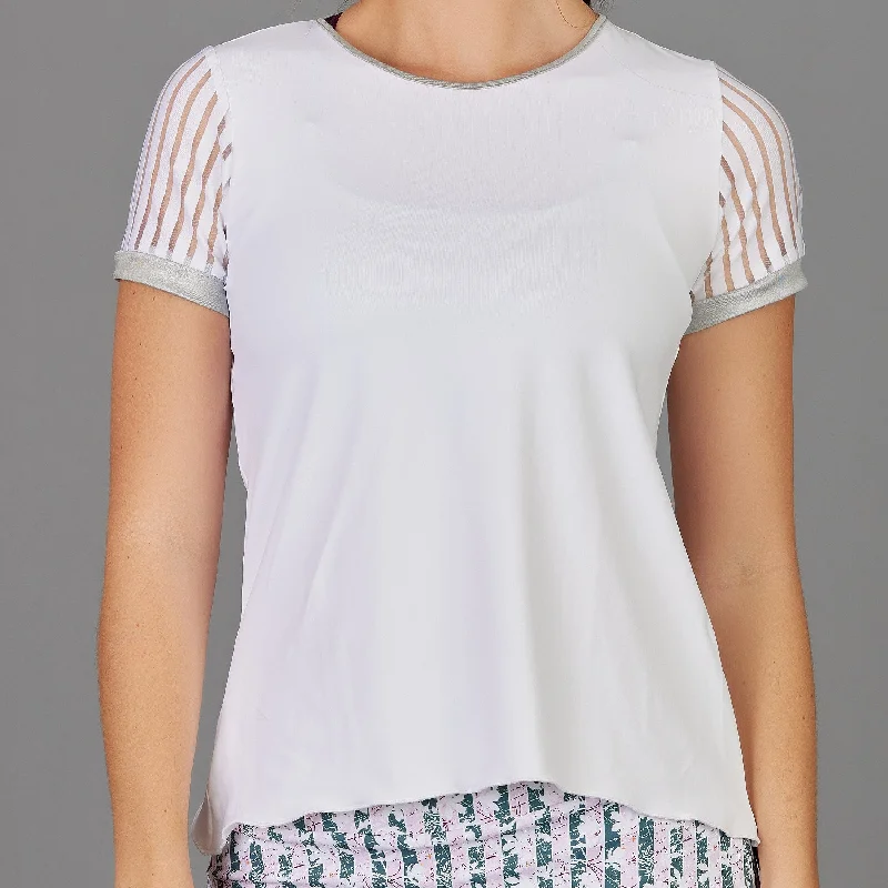 Stripes Short-Sleeve Top (white)