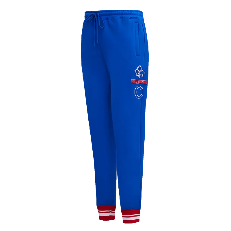 NHL MONTREAL CANADIENS RETRO CLASSIC WOMEN'S RIB SWEATPANT (ROYAL BLUE/RED)