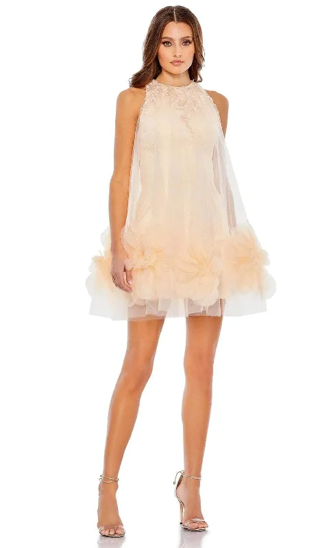 Mac Duggal 11294 - Ruffled Tulle Overlay Cocktail Dress