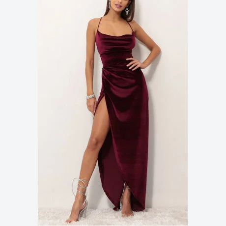 Split Irregular Cami Wholesale Prom Dresses