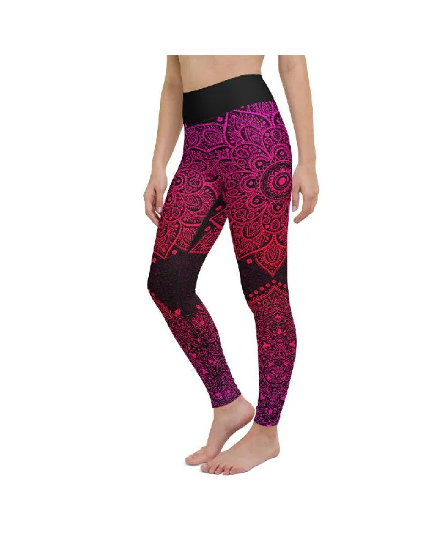 Pink Mandala Yoga Pants